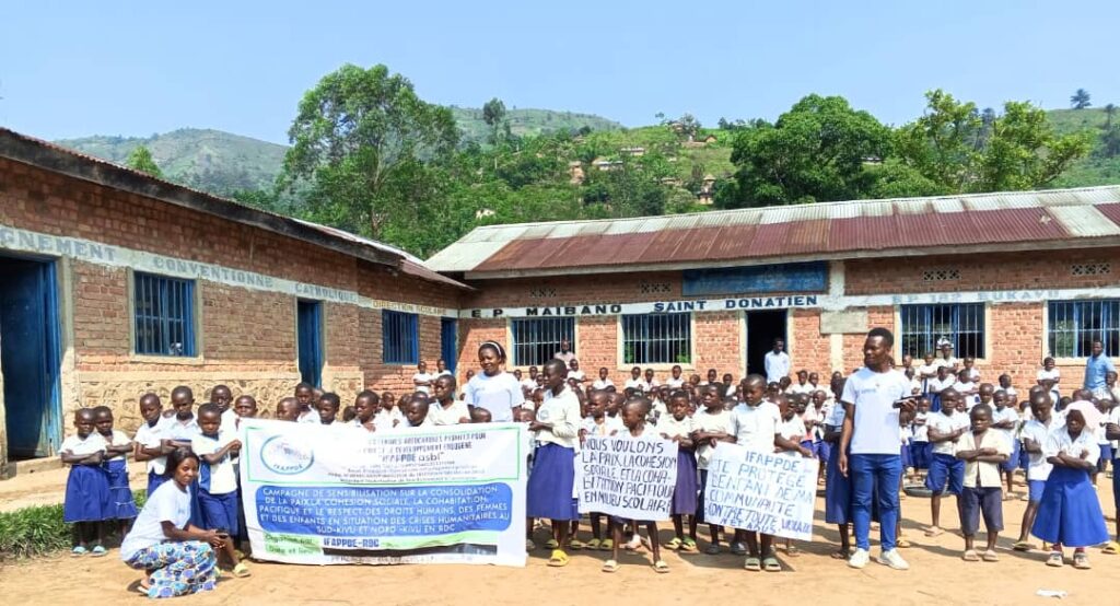 Kalehe : Sensibilisation des élèves et enseignants de l’Institut MAYA et l&rsquo;EP Maibano sur la cohésion sociale et la lutte contre les VBG en milieu scolaire